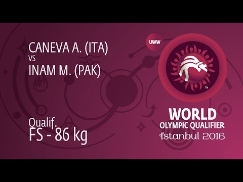 Qual. FS - 86 kg: M. INAM (PAK) df. A. CANEVA (ITA) by TF, 12-2