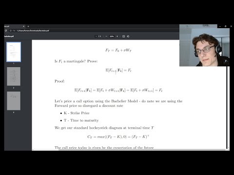 Bachelier Model Call Option Price Derivation