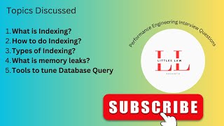 PerformanceEngineering FAQs #indexing #databasetuning #performanceengineering #littleslaw