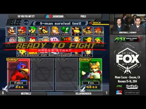 DYFWI Day 1 - Round 1 Pools: WestBallz (Falco) vs KillaForChicken (Fox)
