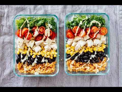 Meal Prep Southwest Chicken Burrito Bowls