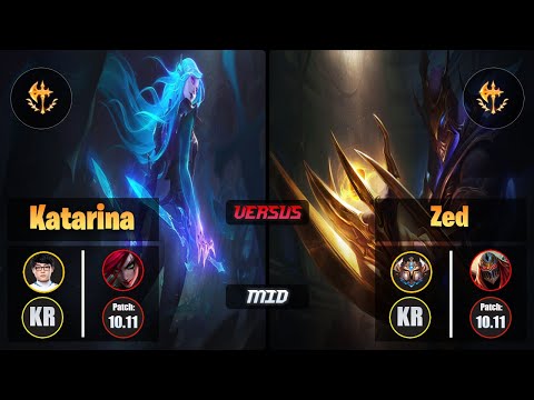 ShowMaker KATARINA (Mid) [Conqueror] VS ZED - Challenger KR Patch 10.11