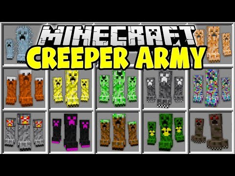Minecraft CREEPER ARMY MOD | SPAWN BRAND NEW MINECRAFT CREEPERS AND TRY TO SURVIVE!!