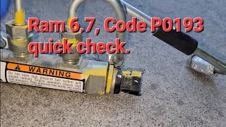 2011 Ram 2500 2500 6.7 P0193 Fuel Rail Pressure High Quick test and possible easy fix