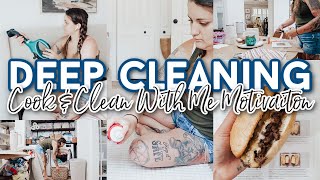 HOUSE CLEANING MOTIVATION | DEEP CLEANING + EASY SUMMER DINNER RECIPES | COOK & CLEAN WITH ME