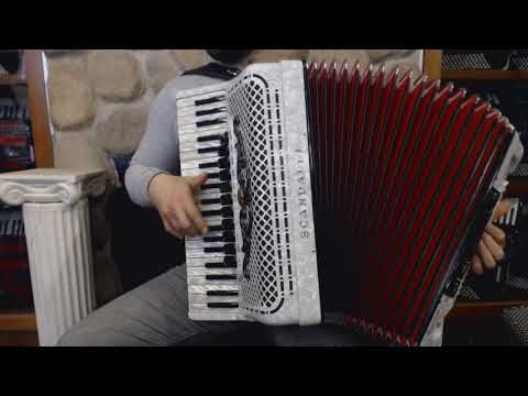 SCANSUPVIXWH -  White Scandalli Super VI Extreme Piano Accordion LMMH 41 120 $12999