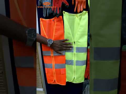 Without sleeves plain sleeveless polyester safety jacket 2