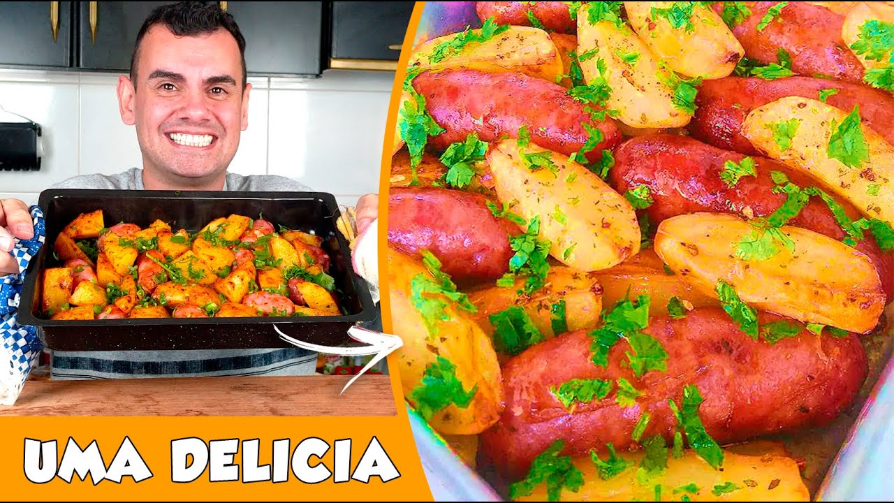 LINGUIÇA ASSADA COM BATATA E MAIONESE - Fubá online
