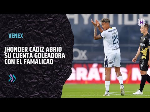 El primer gol de Jhonder Cádiz en Portugal - Famalicao vs. Farense