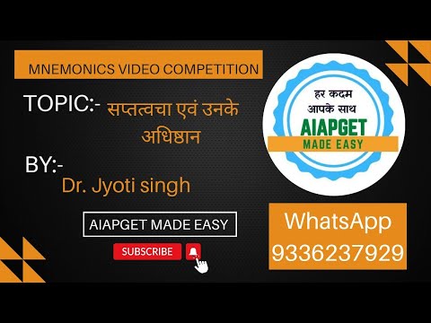 MVC024| Saptatwacha & it's adhishthana | Dr. Jyoti singh