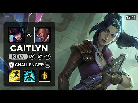 Caitlyn vs Lucian ADC - KR Challenger - Patch 12.11 Season 12