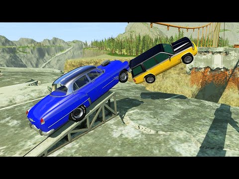High Speed Flip Ramp Crashes (Bridge Jumps) #4 - BeamNG Drive Insane Flip Ramp Jumps