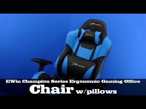 EWin Champion Series Ergonomic Computer Gaming Office Chair with Pillows