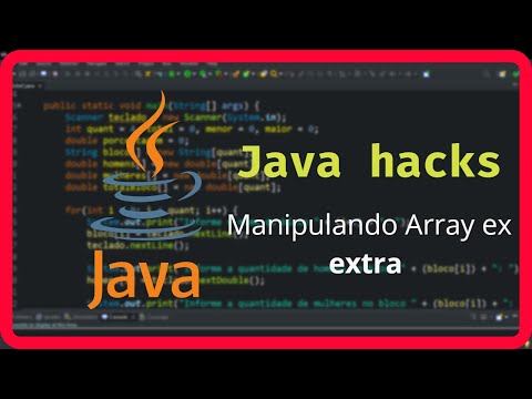 Manipulando array em Java | Java hacks | exercício extra 1