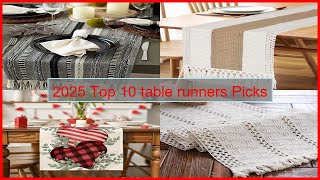 2025 Top 10 table runners Picks
