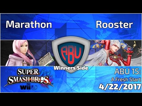 ABU 15: Marathon (Robin) vs. Rooster (Bayonetta) - SSB4 Singles Winners