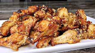 AIR FRIED Garlic Parmesan Chicken Wings Recipe