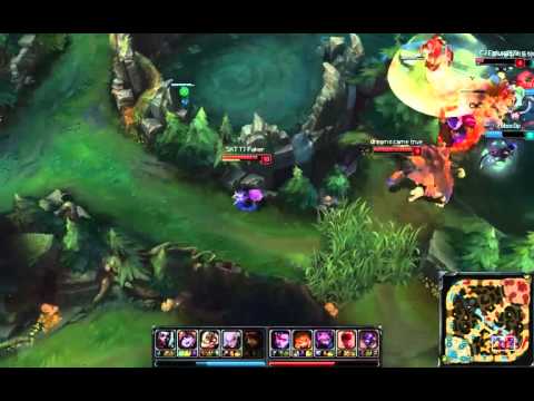 skt t1 faker mid kennen play!League of Legends