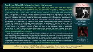 Teach the Gifted Children (Lou Reed / Michael Fonfara) - Lou Reed y Cía