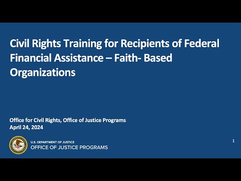 Civil Rights Training for Recipients of Federal Financial Assistance – Faith-Based Organizations | Office for Victims of Crime
