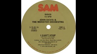 John Davis & The Monster Orchestra ‎– I Can't Stop ℗ 1976