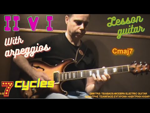 Lesson Arpeggios - II V I - Modern Electric Guitar 🎸 Track 13