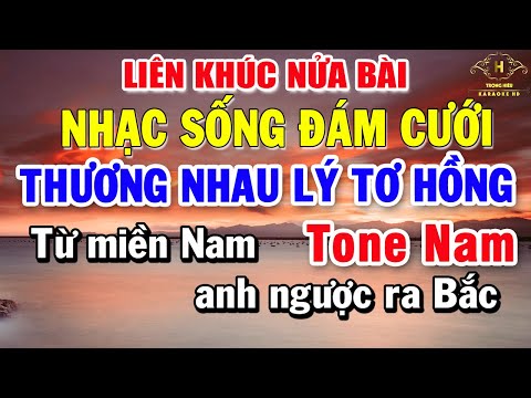Karaoke Liên Khúc Nửa Bài Nhạc Sống Tone Nam | Tuyển Chọn Những Bài Hát Đám Cưới Thịnh Hành