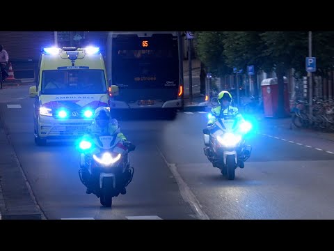 [Flinke E-Horn MMT 03-911 & 2x Spoedbegeleiding] Verschillende hulpdiensten met spoed in Groningen