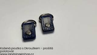 Kožená poutka s Dkroužkem na šroubovací nýt - prošitá.
