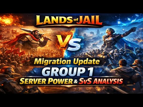 Lands of Jail Migration Update | Group 1 Server Power & SvS Analysis