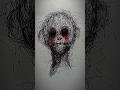Horror Scribble Art Shorts Drawing Scribbleart