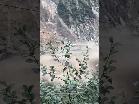 Heavy rain triggers landslide in Nepal's Mustang District | AJ #shorts