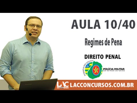 Aula 10/40 - Concurso PM GO 2016 - Regimes de Pena