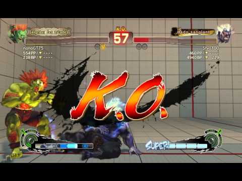 nonoGT75 [Blanka] vs Stvo100 [Oni] USF4 Online Ranked Matches - PSN