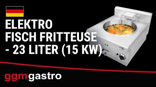 Friteuse électrique professionnelle pour poisson - 25L - 15kW