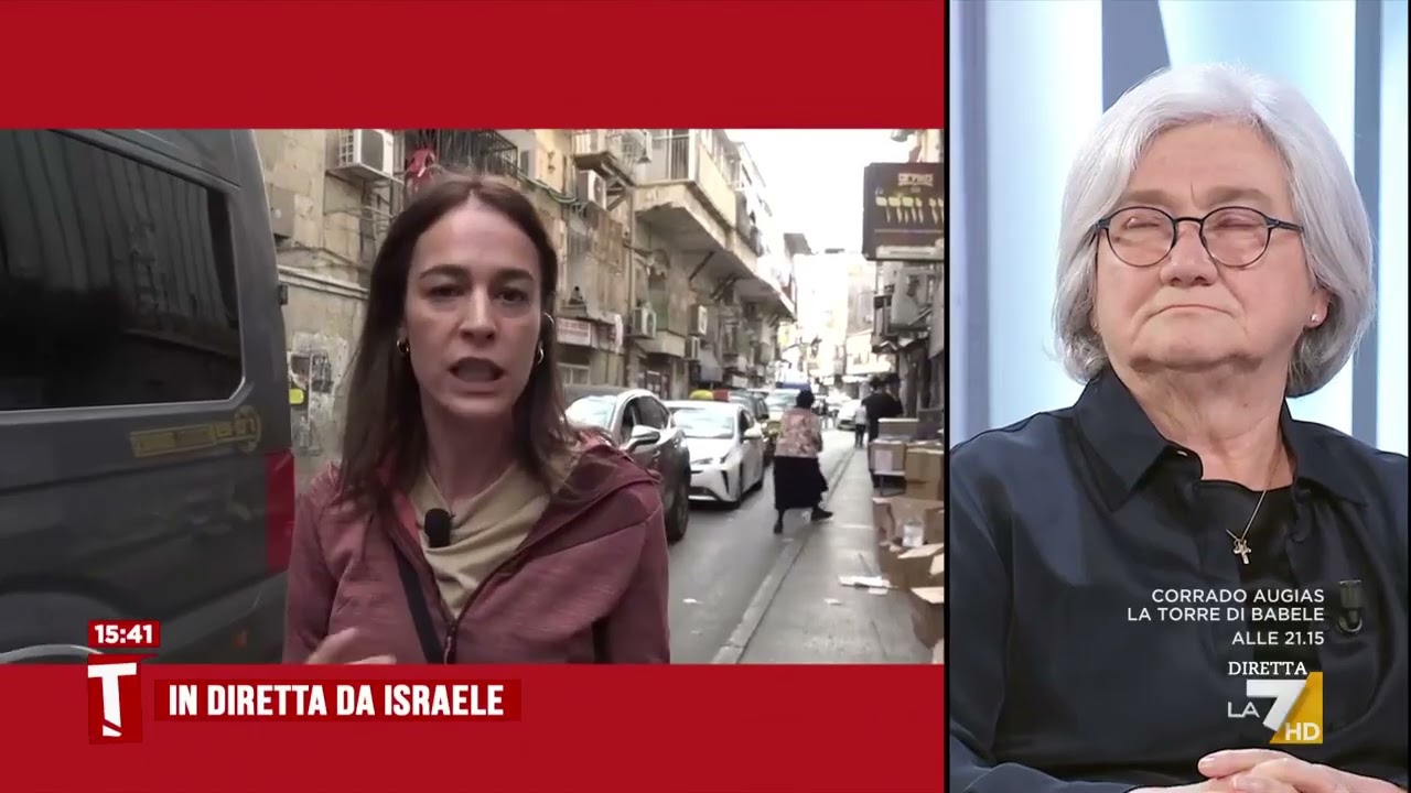 In diretta da Israele, l'inviata Elena Testi colpita un oggetto perché non abbastanza coperta