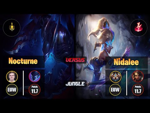 Jenax NOCTURNE (Jungle) [Lethal Tempo] VS NIDALEE - Challenger EUW Patch 11.7