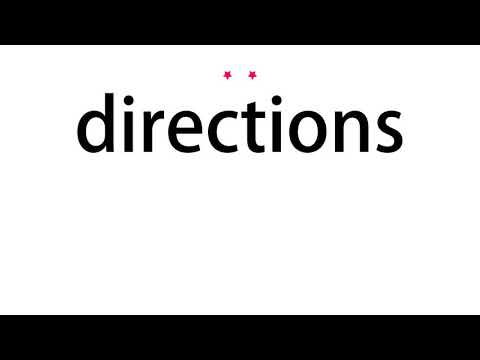 How to pronounce directions - Vocab Today