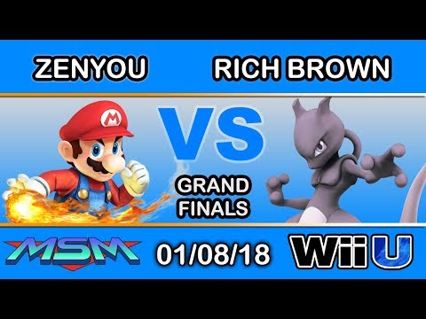 MSM 128 - eM | Zenyou (Mario) Vs. Rich Brown (Mewtwo) Grand Finals - Smash 4