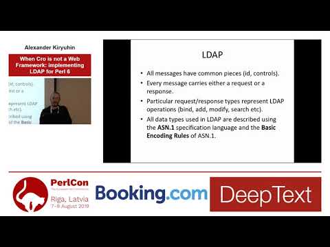 Alexander Kiryuhin. When Cro is not a Web Framework: implementing LDAP for Perl 6
