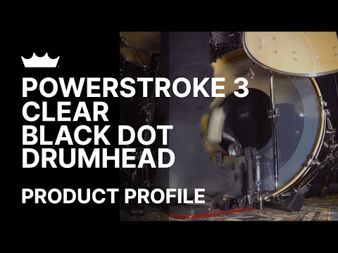 Remo Powerstroke 3 Clear Black Dot Bass Drumhead, P3-1324-10, 24 Inch image 2