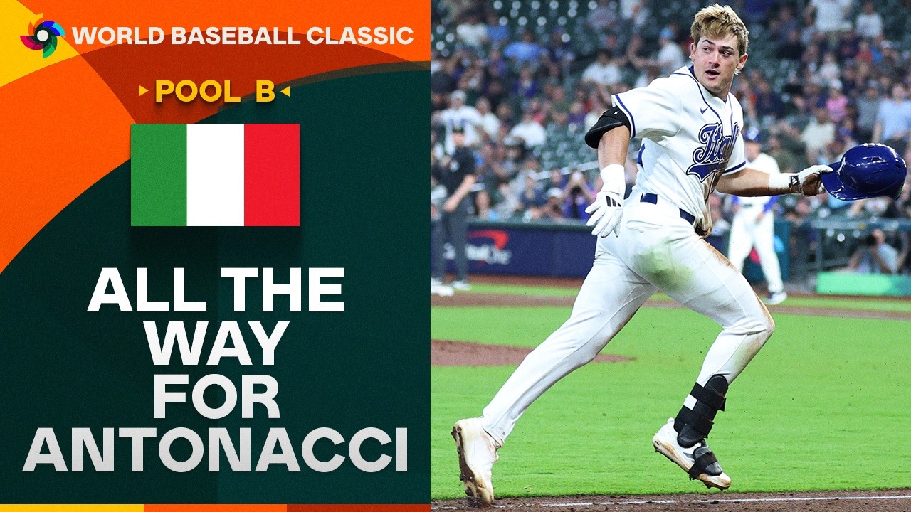 ALL THE WAY! Sam Antonacci HUSTLES around the bases to expand Team Italy’s lead! 🇮🇹 🤌