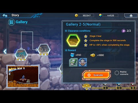 ROCKMAN X DIVE OFFLINE : Gallery 2-5 (Normal) Deep Element Hidden