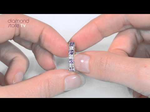 A3408 - 0.56ct Amethysts and 0.06ct Of Diamonds In 9K Gold