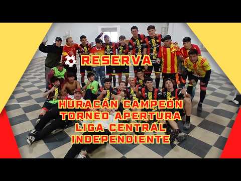 Huracán de Soledad Campeón Categoría Reserva Torneo Apertura Liga Central Independiente.-
