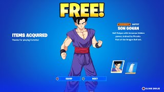 How To Get Son Gohan Skin For FREE! (Fortnite Dragon Ball Z)