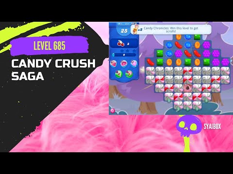 Candy Crush Saga | Level 685 | ⭐️⭐️⭐️ | Super Sugar Crush! | SUPER HARD LEVEL | (NO BOOSTER)