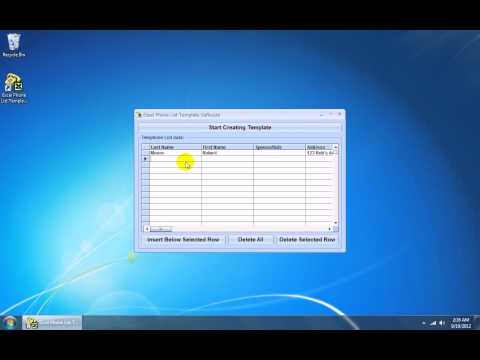 Excel Phone List Template Software