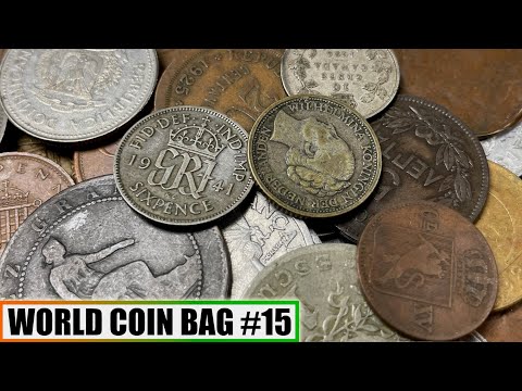 RARE 1800s Copper & Silver World Coins DISCOVERED In 1/2 Pound World Coin Search - Bag #15