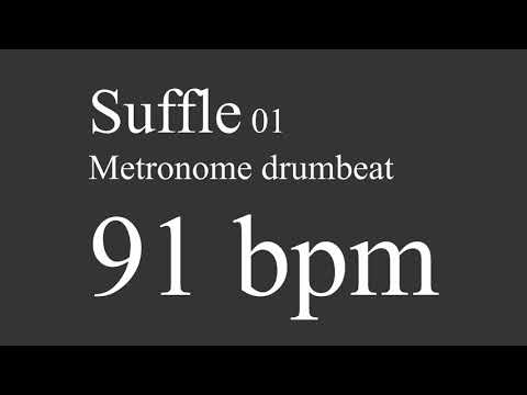 91 bpm suffle drumbeat metronome 01